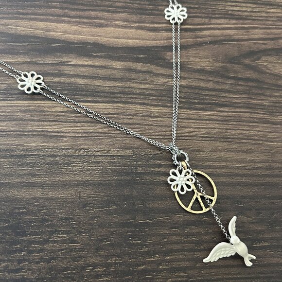 2000s Dove Peace Flower Necklace ASO Alex Russo - Picture 6 of 10